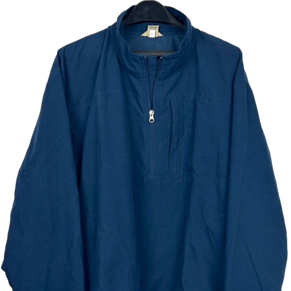 Duluth Trading Co. Men's XL Golf Windbreaker Jacket 1/4 Zip Polyester Navy Blue